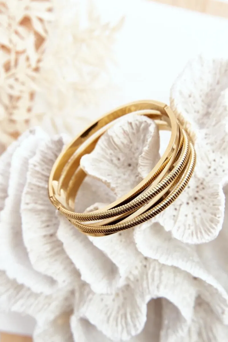 Discount Glam Chic Bransoletka Damska Ze Stali Chirurgicznej Złota