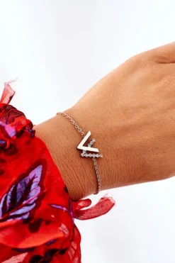 Bransoletki>Giorgio&Dario Bransoletka Na Łańcuszku Z Cyrkoniami Różowe Złoto - V