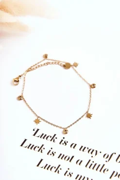 Hot Bransoletka Na Nogę Gwiazdy I Cyrkonie Złota Bransoletki