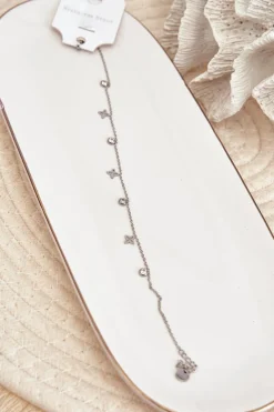 Clearance Bransoletka Na Nogę Z Zawieszkami Srebrna Bransoletki