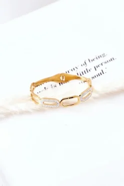 Online Bransoletka Stalowa Z Cyrkoniami Złota Bransoletki