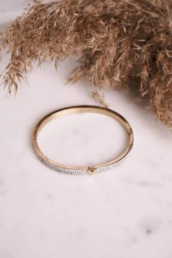 Sale Glam Chic Bransoletka Stalowa z Cyrkoniami Złota Venus