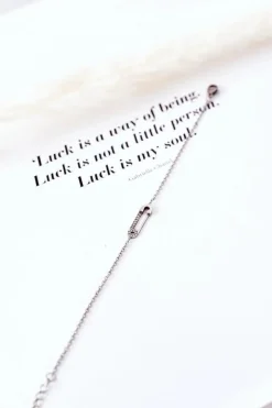 Clearance Bransoletka Z Agrafką I Cyrkoniami Srebrna Bransoletki