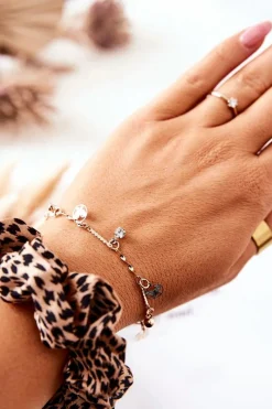 Sale Boto Bransoletka Z Zawieszkami Motyl Cyrkonie Złota Sienna