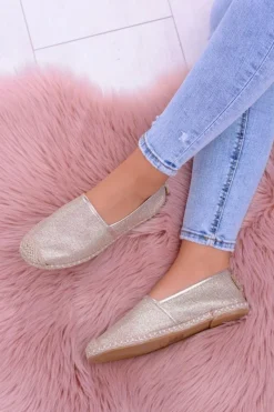 Sale Boto Brokatowe Espadryle Lu Boo Złote