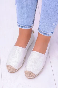 Czarne Espadryle></noscript>Boto Brokatowe Espadryle Lu Boo Białe