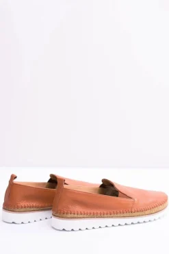 Outlet Brązowe Męskie Skórzane Mokasyny Perlugo Męskie Mokasyny Wsuwane