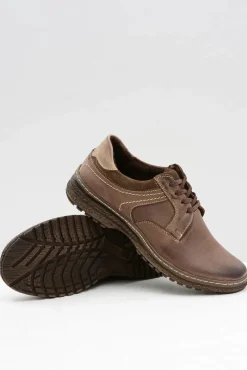 Boto Brązowe Skórzane Męskie Ocieplane Półbuty Ernesto Na Zimę