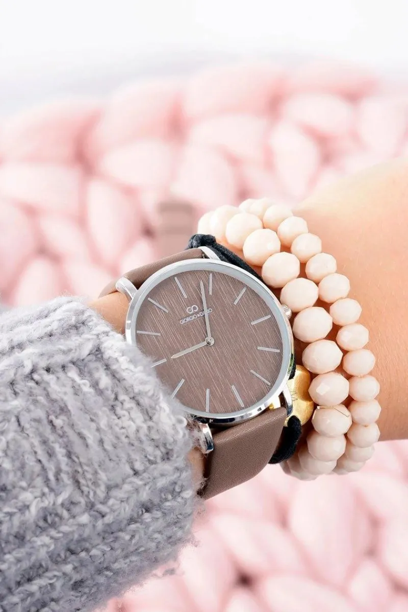 Best Brązowy Stylowy Skórzany Damski Zegarek Zegarki