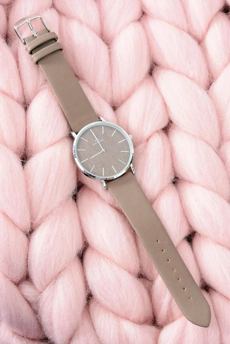 Best Brązowy Stylowy Skórzany Damski Zegarek Zegarki