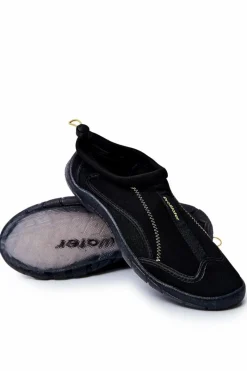 Outlet Buty Do Wody Męskie ProWater 20-37-012 Czarne Męskie Obuwie Sportowe Męskie