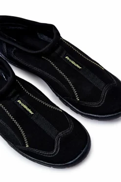 Outlet Buty Do Wody Męskie ProWater 20-37-012 Czarne Męskie Obuwie Sportowe Męskie