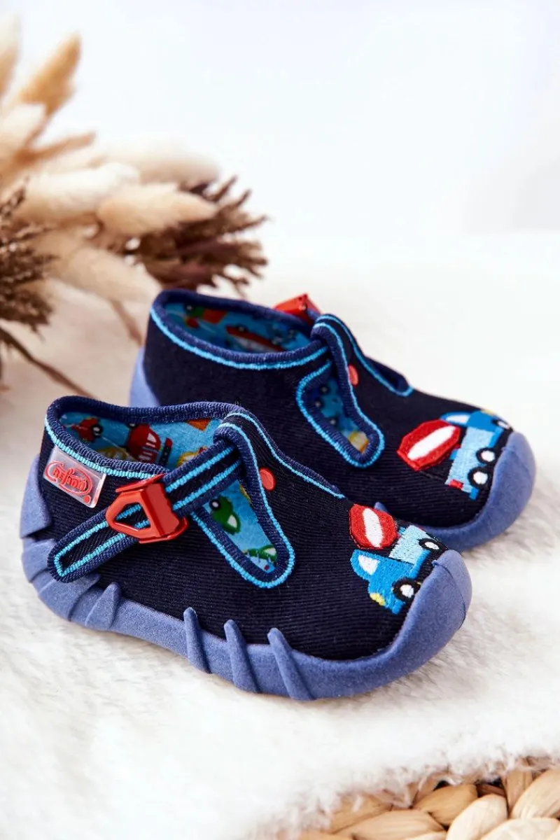 Online Buty Papcie Betoniarka 110P385 Granatowe Dzieci Chłopięce