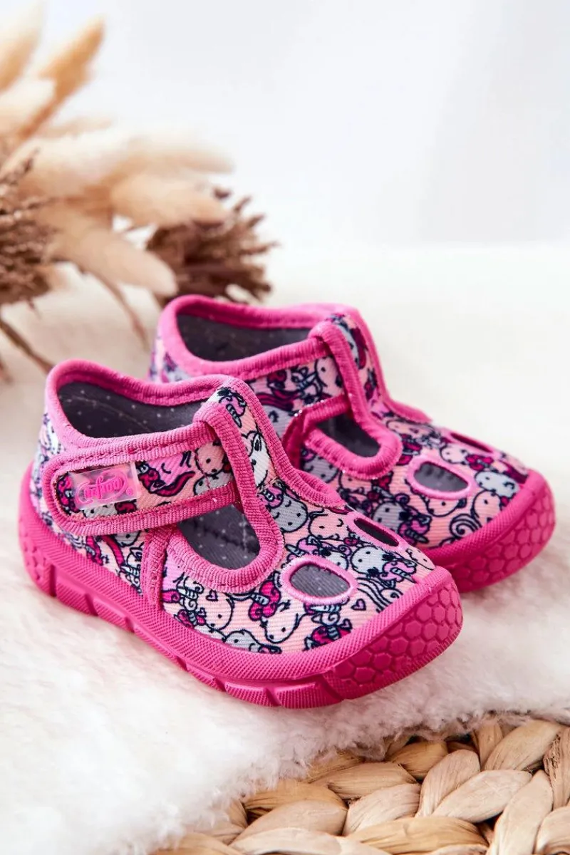 Clearance BEFADO Buty Papcie Jednorożce 533P018 Różowe