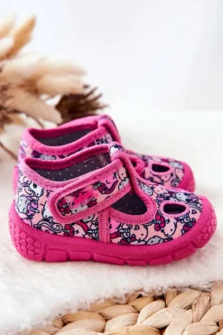 Clearance BEFADO Buty Papcie Jednorożce 533P018 Różowe