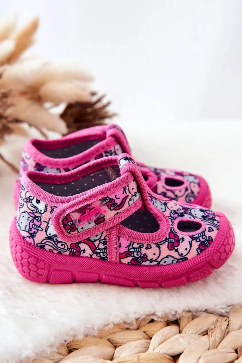 Clearance BEFADO Buty Papcie Jednorożce 533P018 Różowe
