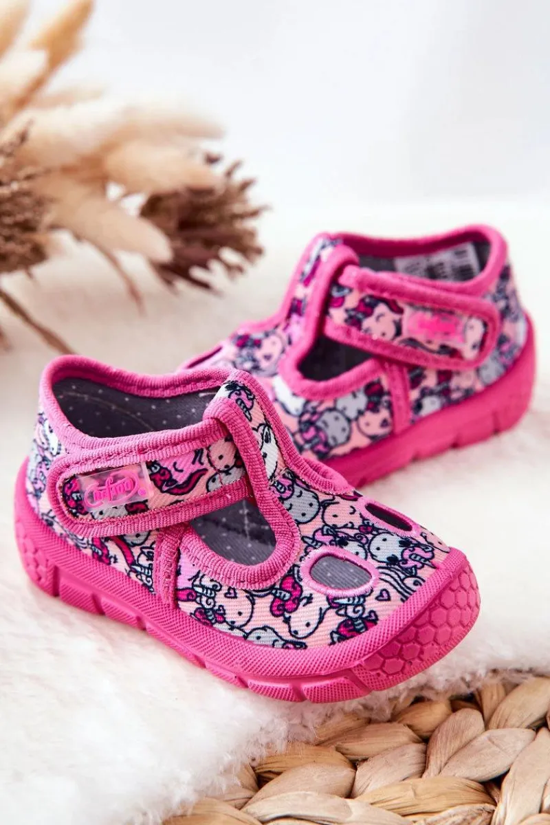 Clearance BEFADO Buty Papcie Jednorożce 533P018 Różowe