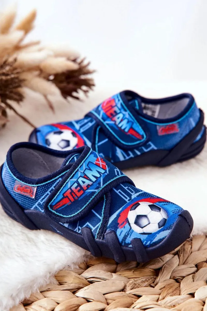 Chłopięce>BEFADO Buty Papcie Na Rzep 273X321 Niebieskie
