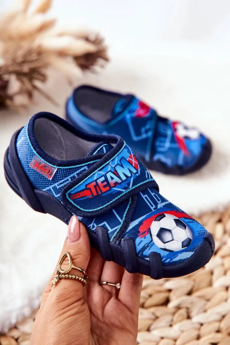 Chłopięce>BEFADO Buty Papcie Na Rzep 273X321 Niebieskie