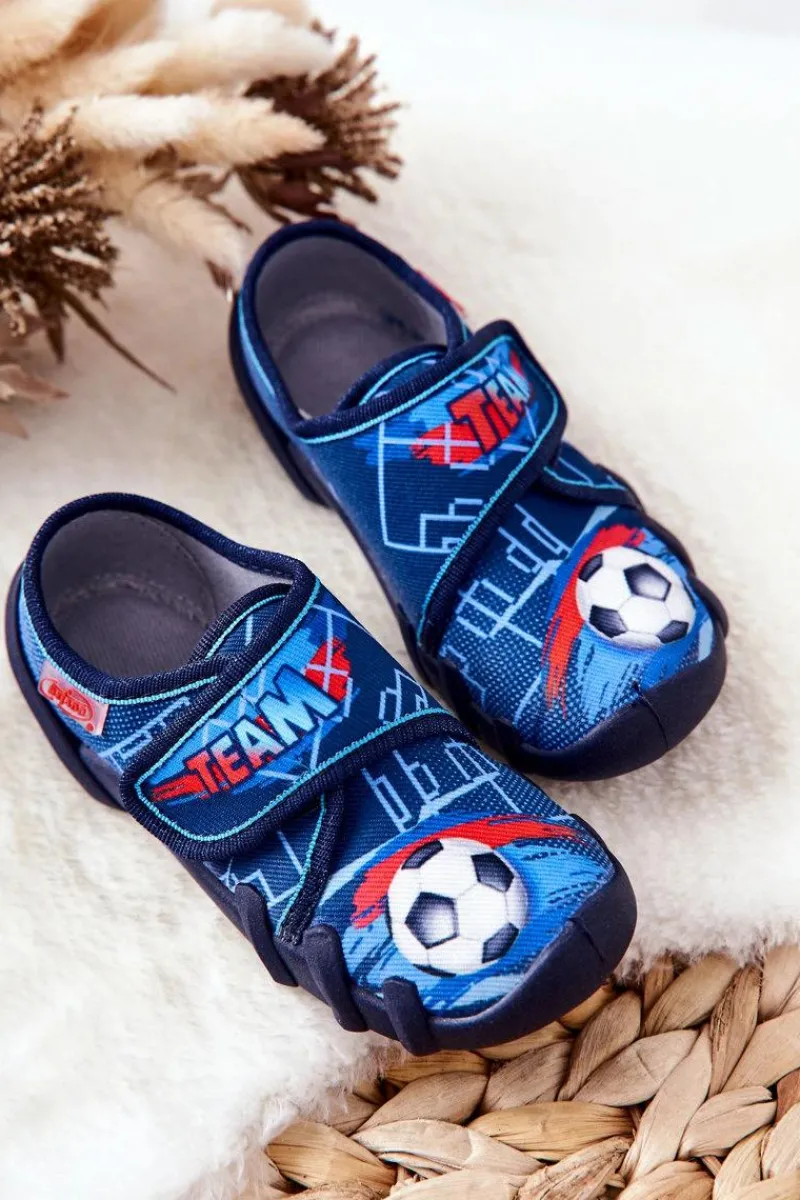 Chłopięce>BEFADO Buty Papcie Na Rzep 273X321 Niebieskie