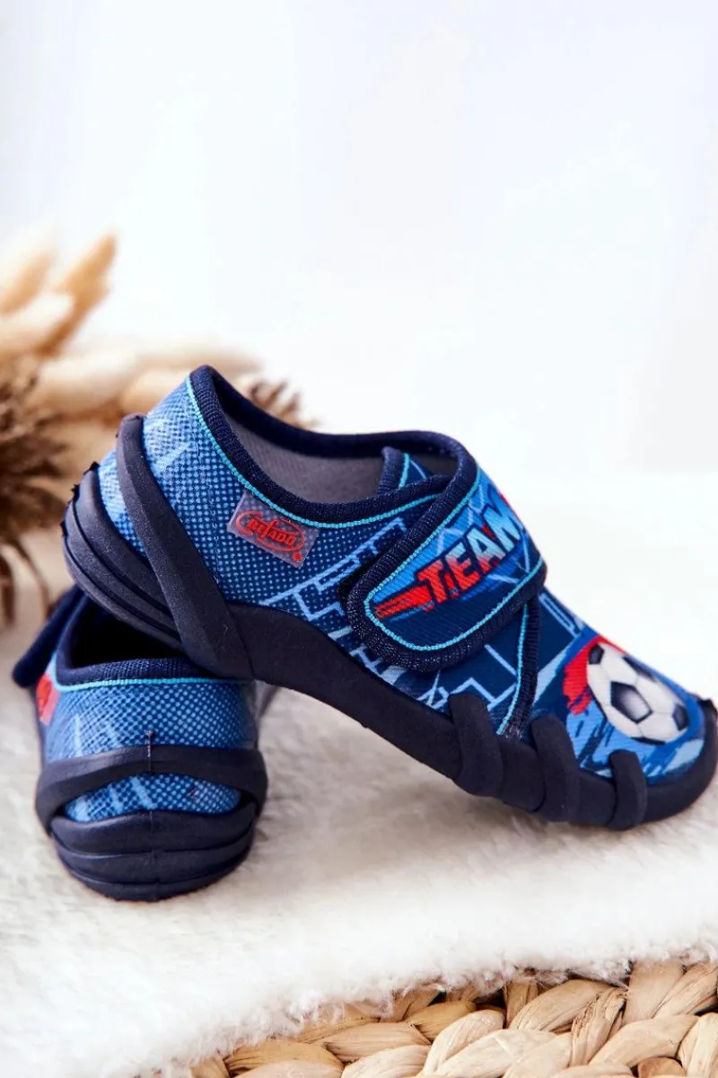 Chłopięce>BEFADO Buty Papcie Na Rzep 273X321 Niebieskie