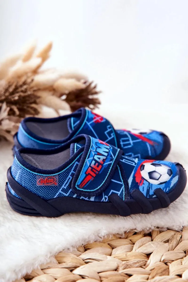 Chłopięce>BEFADO Buty Papcie Na Rzep 273X321 Niebieskie