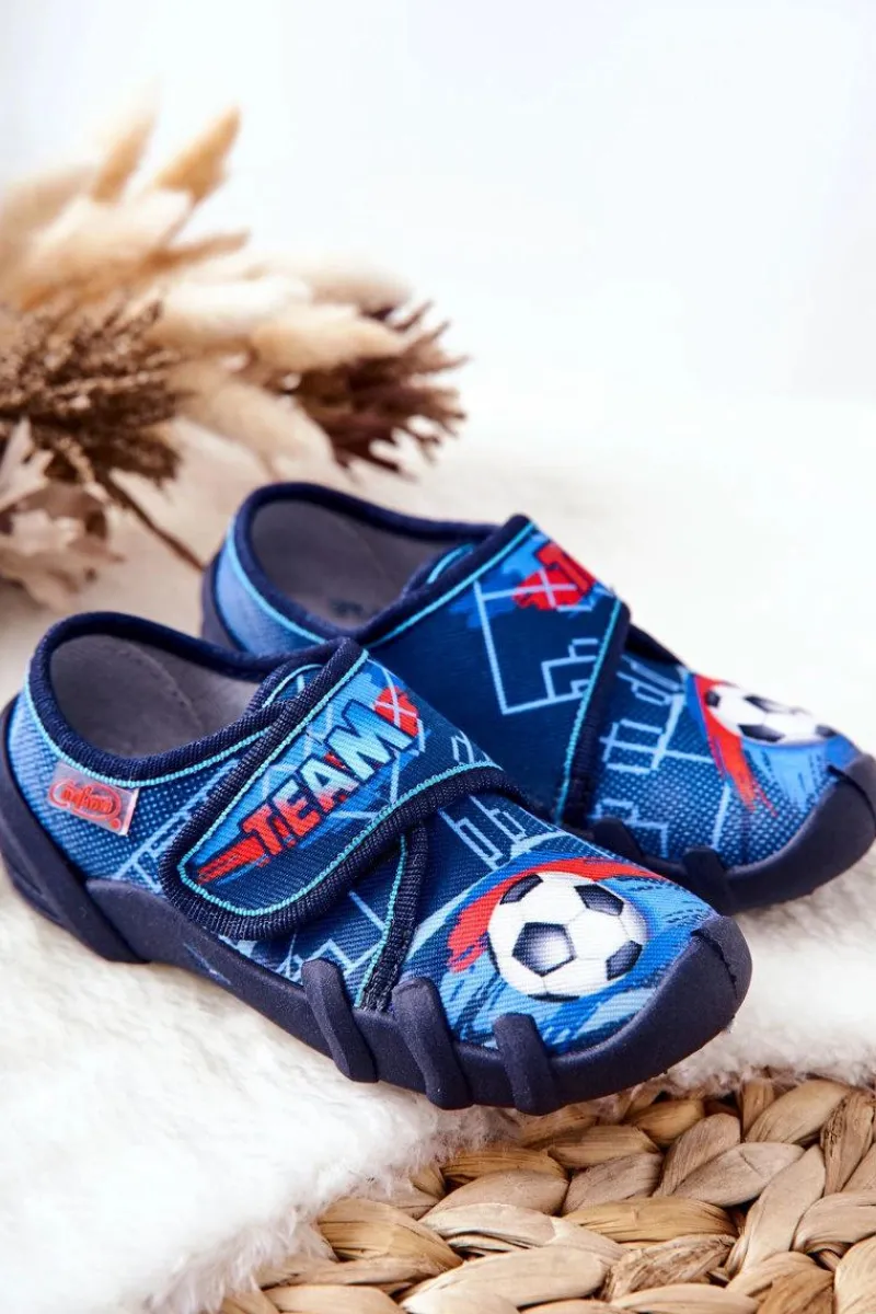 Chłopięce>BEFADO Buty Papcie Na Rzep 273X321 Niebieskie