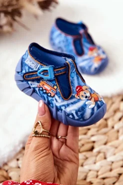 New BEFADO Buty Papcie Piesek I Straż 110P354 Niebieskie