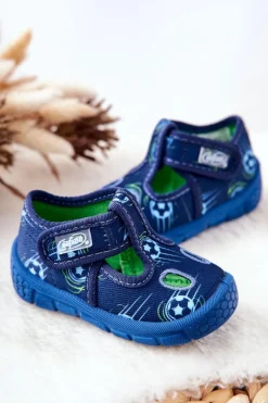 Chłopięce>BEFADO Buty Papcie Piłki 533P015 Granatowe