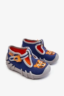 Chłopięce>BEFADO Buty Papcie Tygrys 110P462 Granatowe