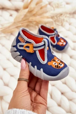 Chłopięce>BEFADO Buty Papcie Tygrys 110P462 Granatowe