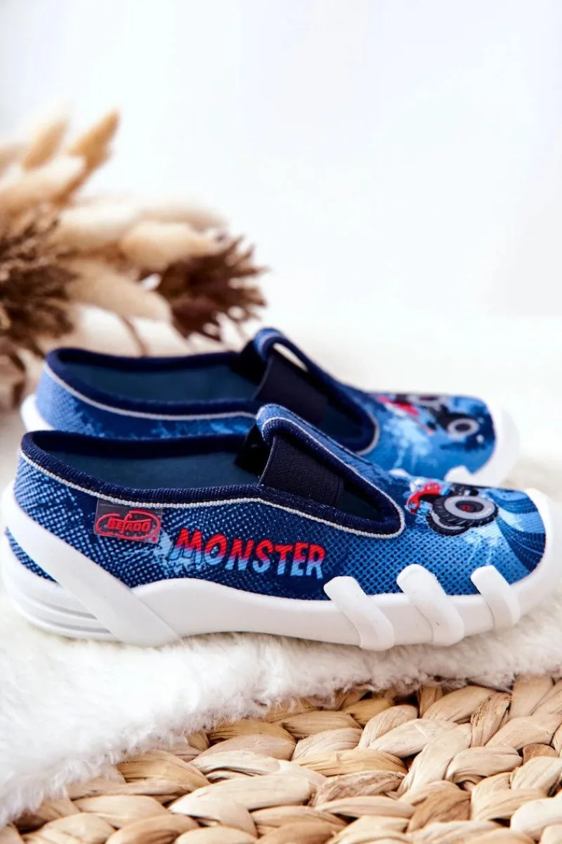 Outlet BEFADO Buty Papcie Wsuwane 290X217 Niebieskie