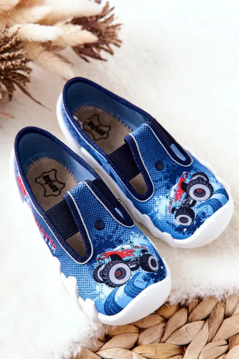 Outlet BEFADO Buty Papcie Wsuwane 290X217 Niebieskie