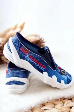 Outlet BEFADO Buty Papcie Wsuwane 290X217 Niebieskie