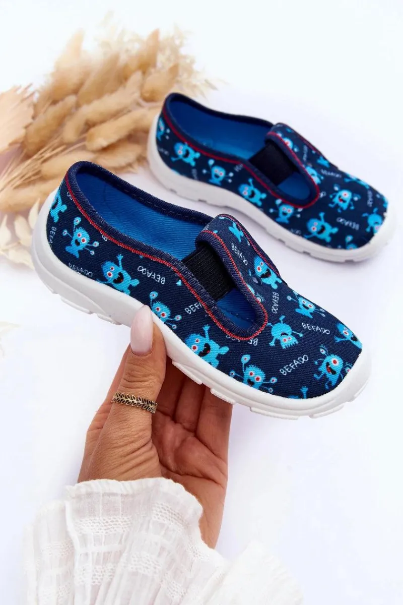 Discount Buty Papcie Wsuwane 975X177 Niebieskie Dzieci Chłopięce