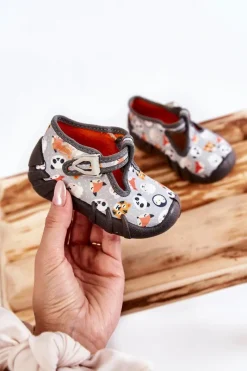 Online BEFADO Buty Papcie Zwierzątka 110P460 Szare