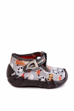Online BEFADO Buty Papcie Zwierzątka 110P460 Szare