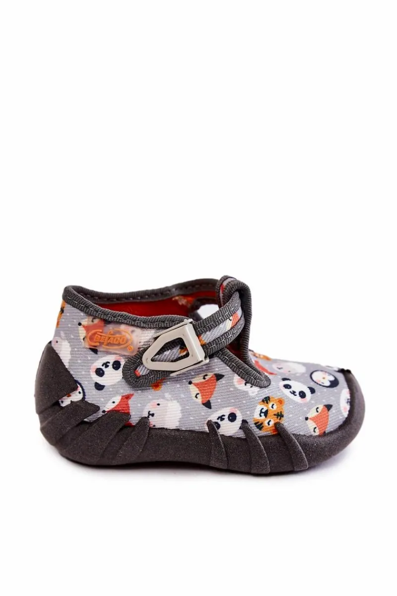 Online BEFADO Buty Papcie Zwierzątka 110P460 Szare