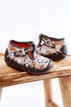 Online BEFADO Buty Papcie Zwierzątka 110P460 Szare