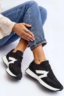 Best Boto Buty Sportowe Damskie Czarne Chloette