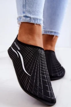 Trampki Damskie Slip-On>Boto Buty Sportowe Damskie Do Wody ProWater 22-4-013L Czarne