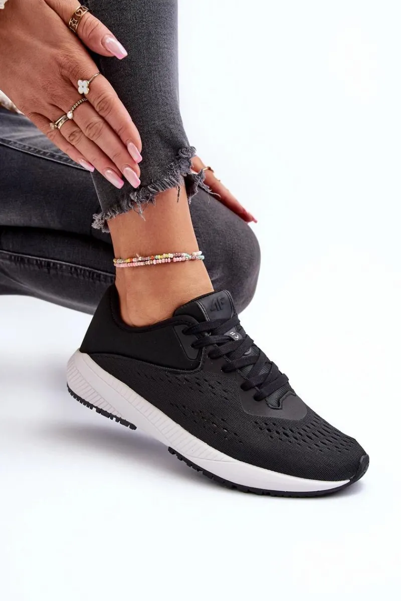 Online Buty Sportowe Damskie RSS2SPOF056 Czarne Damskie Buty Sportowe Na Platformie