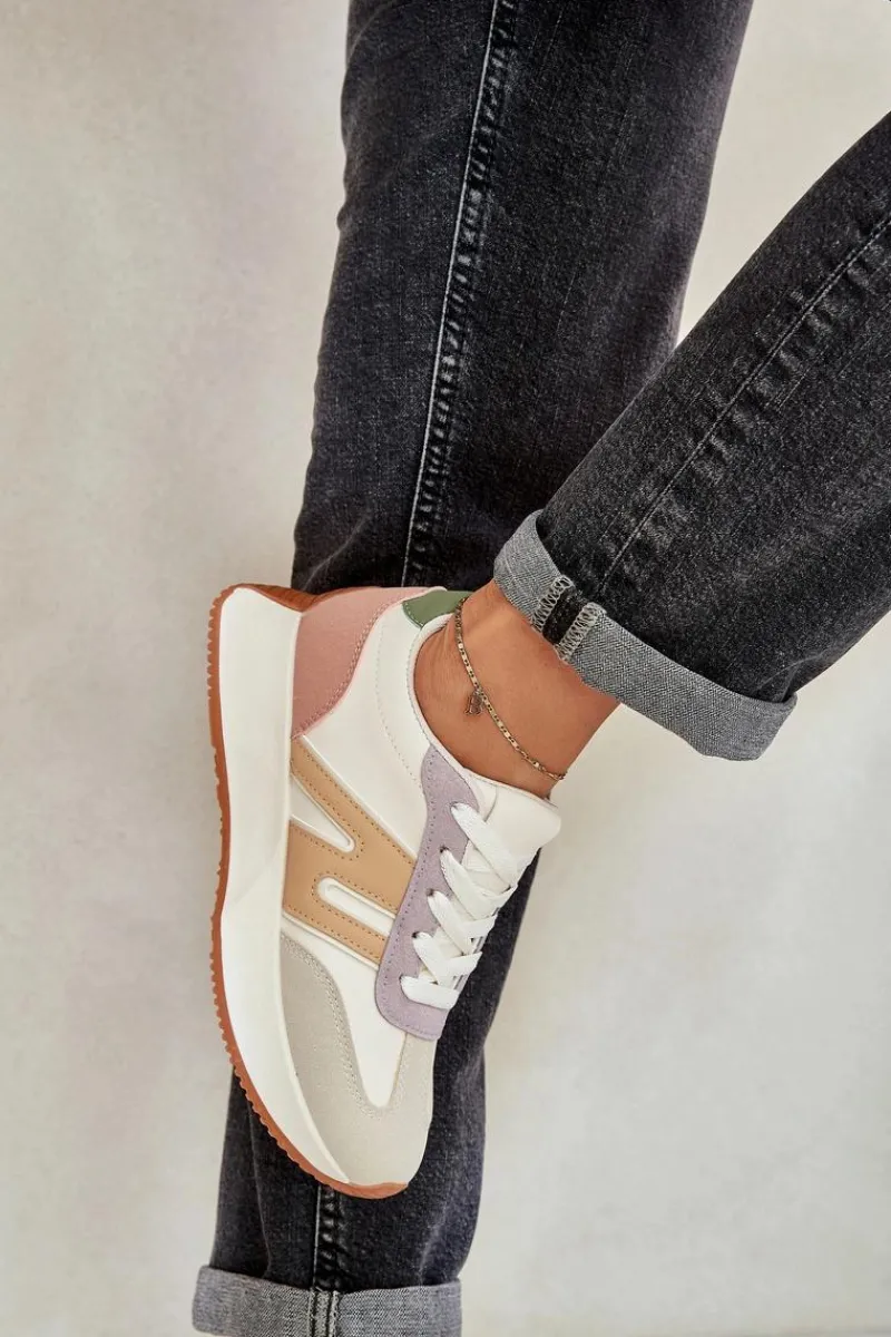 Sale Buty Sportowe Damskie Na Platformie Multikolor Emidi Damskie Sneakersy Damskie|Buty Sportowe Na Platformie