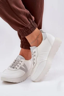 Sneakersy Damskie>Buty damskie Vinceza Buty Sportowe Damskie Na Platformie Vinceza 58510 Białe Biały