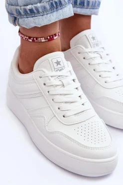 Online Evento Buty Sportowe Damskie Na Platformie Białe Pudina