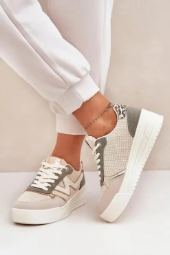 Buty Sportowe Na Platformie|Sneakersy Damskie></noscript>Boto Buty Sportowe Damskie Na Platformie Panterka Zielone Lorori Zielony