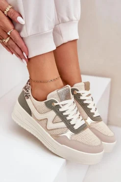 Buty Sportowe Na Platformie|Sneakersy Damskie></noscript>Boto Buty Sportowe Damskie Na Platformie Panterka Zielone Lorori Zielony
