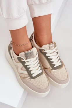 Buty Sportowe Na Platformie|Sneakersy Damskie></noscript>Boto Buty Sportowe Damskie Na Platformie Panterka Zielone Lorori Zielony