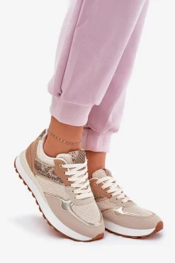 Online Buty Sportowe Damskie Na Platformie Zwierzęcy Wzór Beżowe Davinara Damskie Buty Sportowe Na Platformie|Sneakersy Damskie
