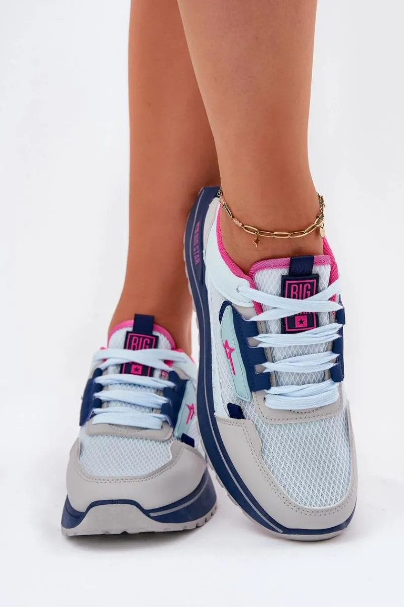 Buty Sportowe Big Star|Sneakersy Damskie>Big Star Shoes Buty Sportowe Damskie Na Platformie Big Star RR274A225 HI-POLY SYSTEM e Niebieski